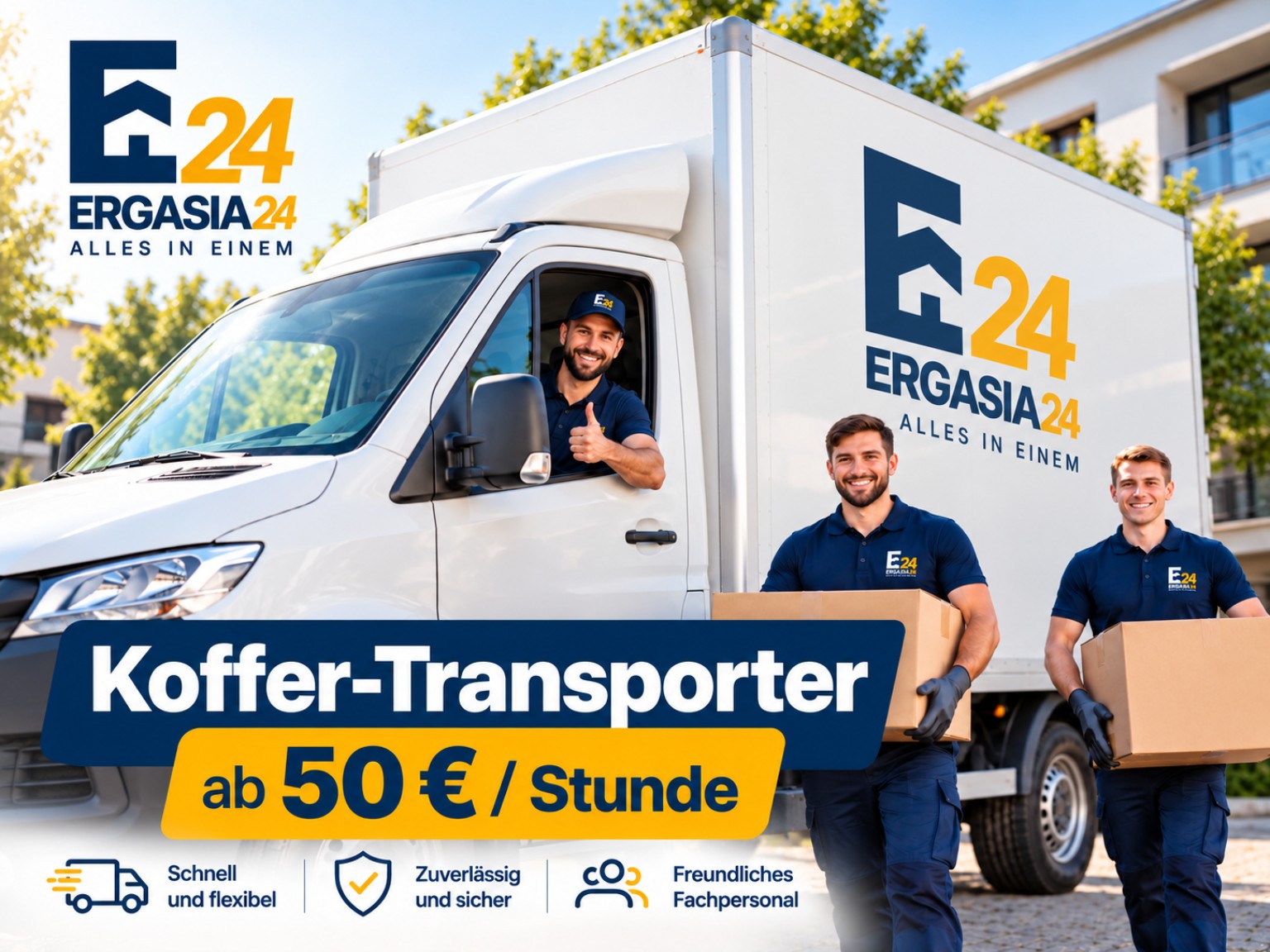 Ergasia24 Koffer-Transporter für Umzug in Dortmund, ab 50 Euro pro Stunde